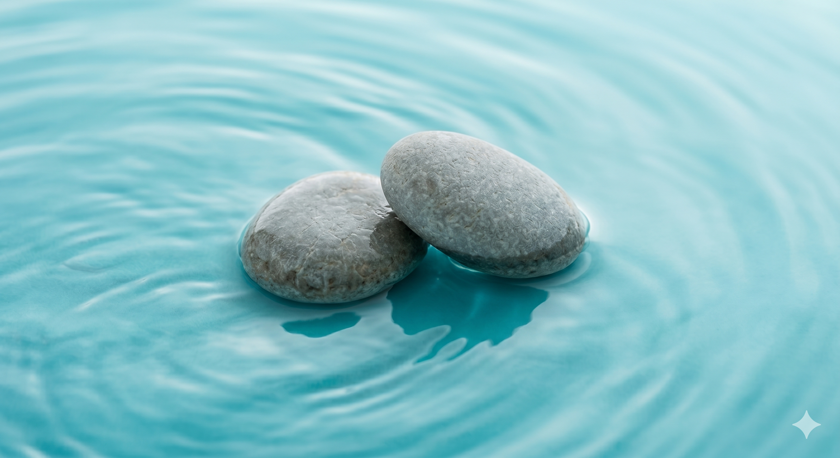 Sonnige, bewegte Wasseroberfläche.